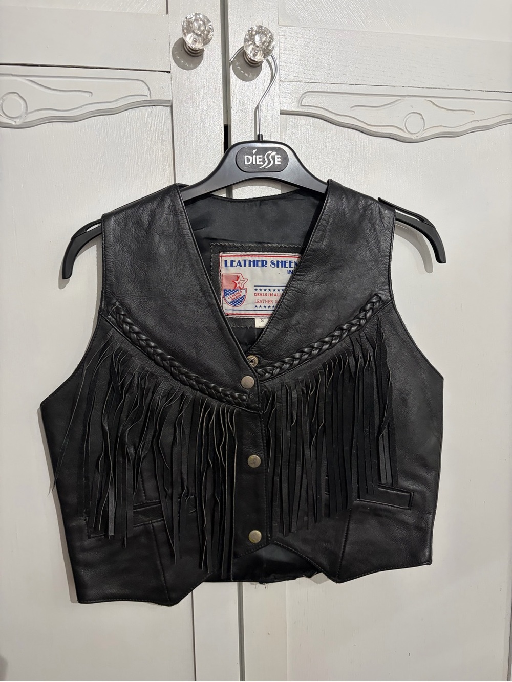 Black Fringe Vest - Classic Western Style